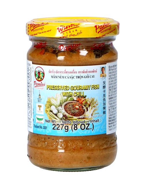 Pesce Gouramy fermentato con chilli Pantai Norasingh 227 g.